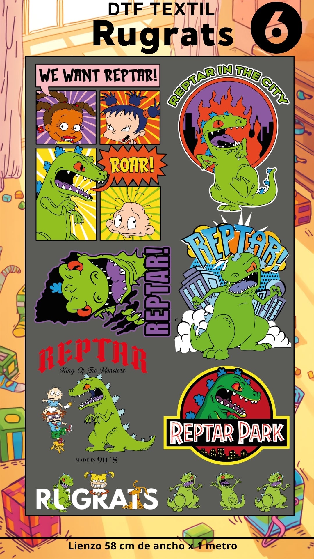 Lienzo TEXTIL Rugrats