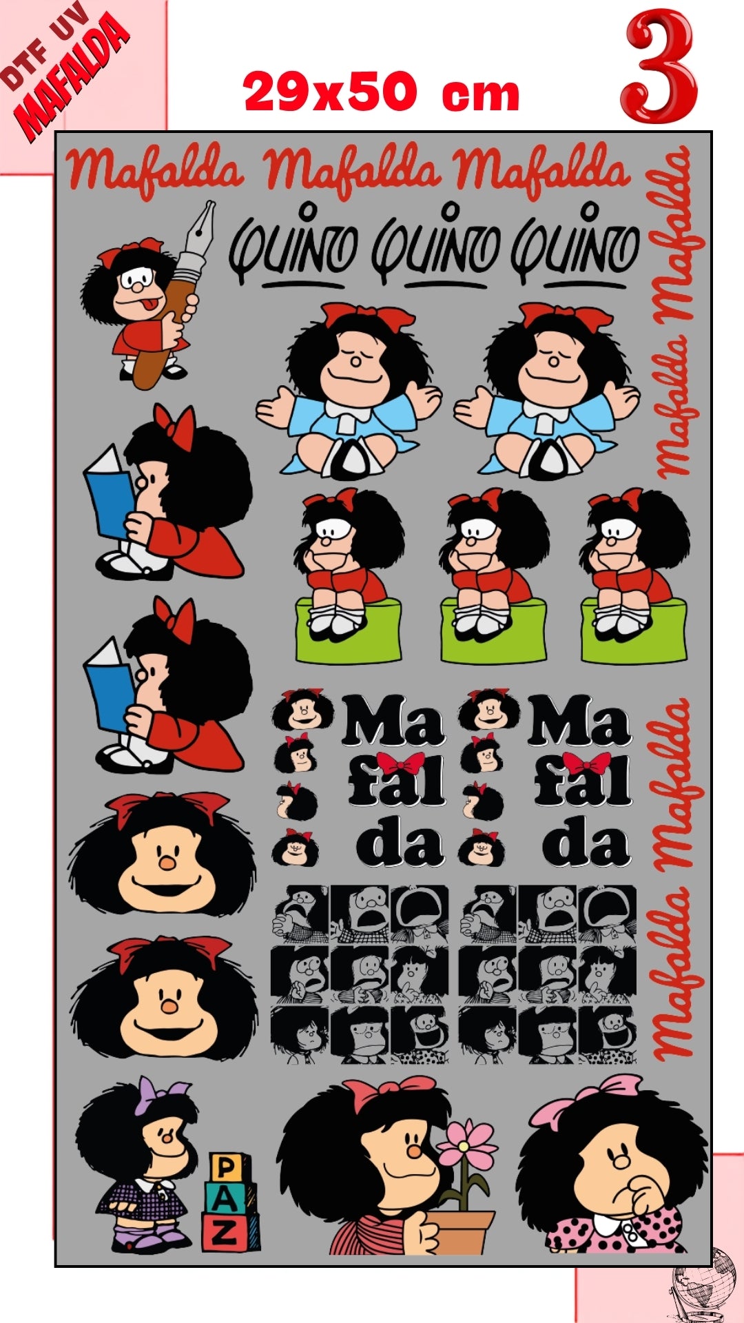 Lienzo UV Mafalda