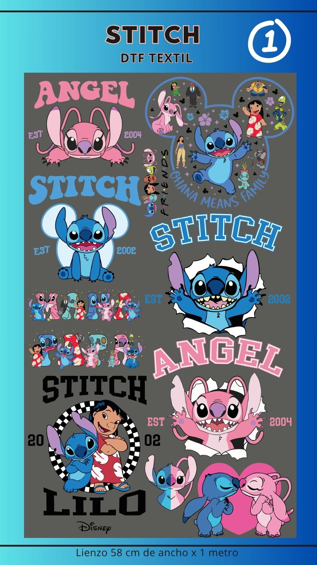 Lienzo TEXTIL STITCH