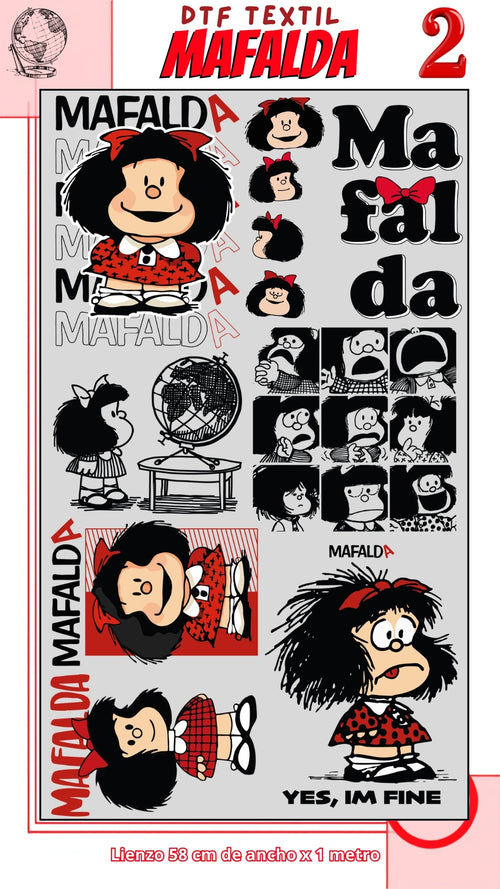 Lienzo TEXTIL Mafalda