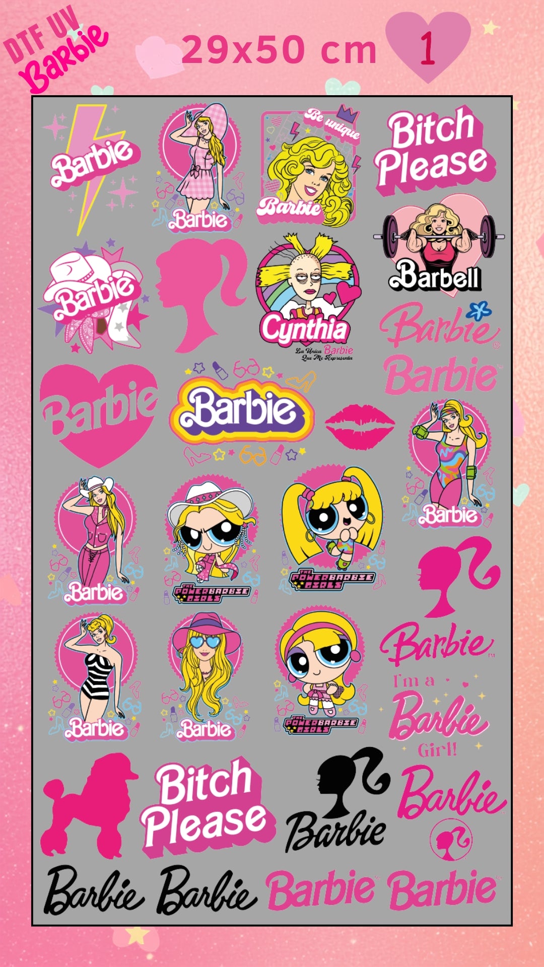 Lienzo UV Barbie