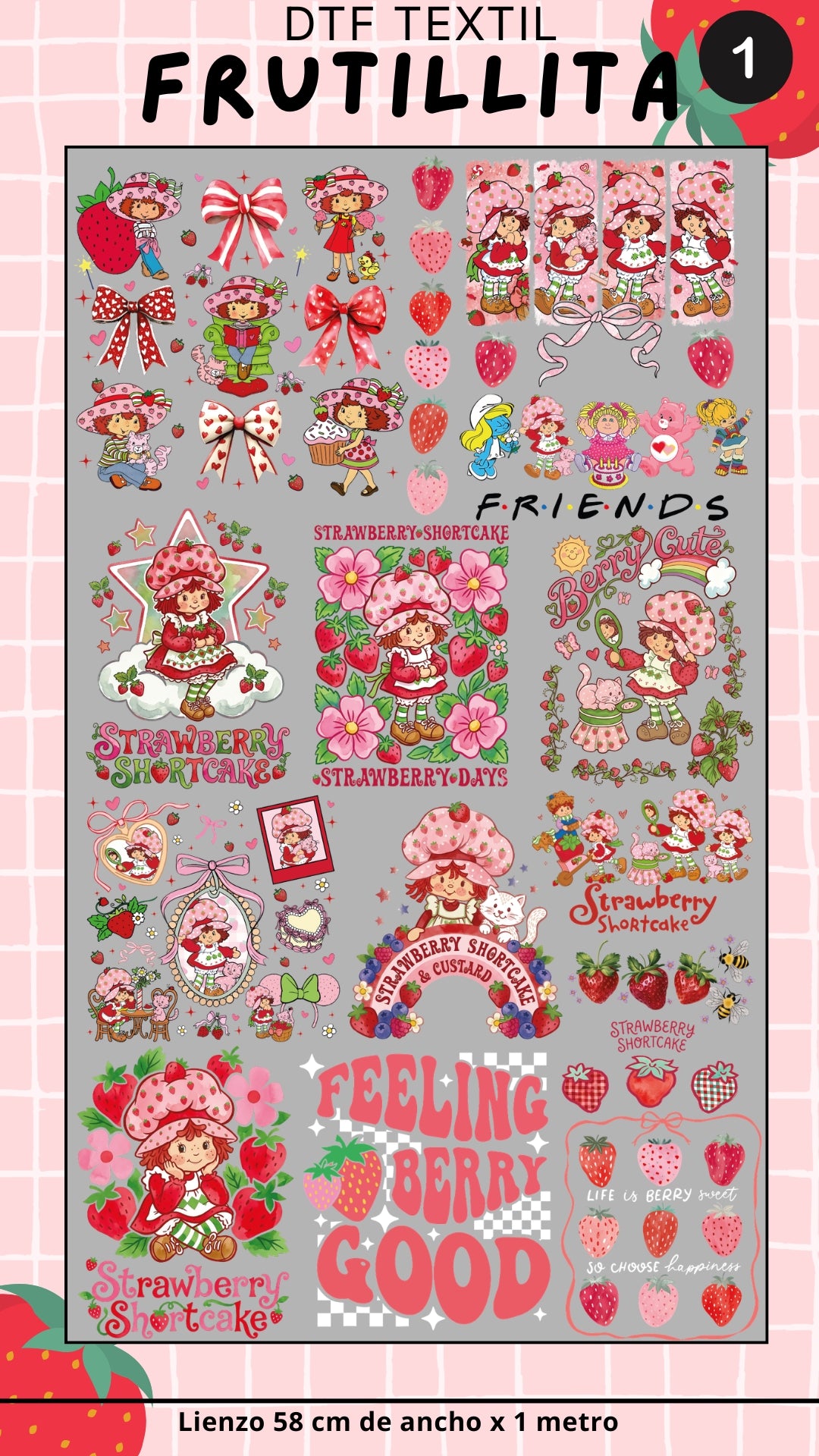 Lienzo TEXTIL Frutillita