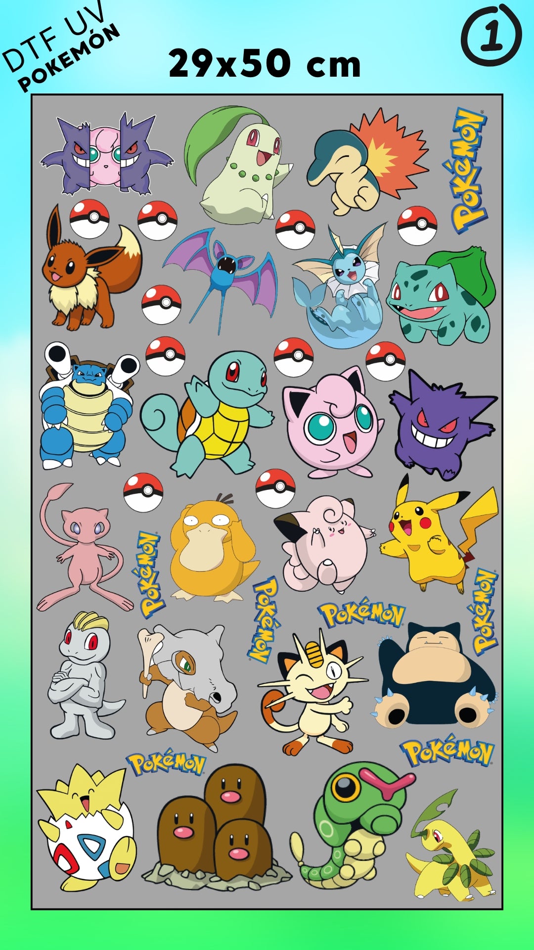 Lienzo UV POKEMON