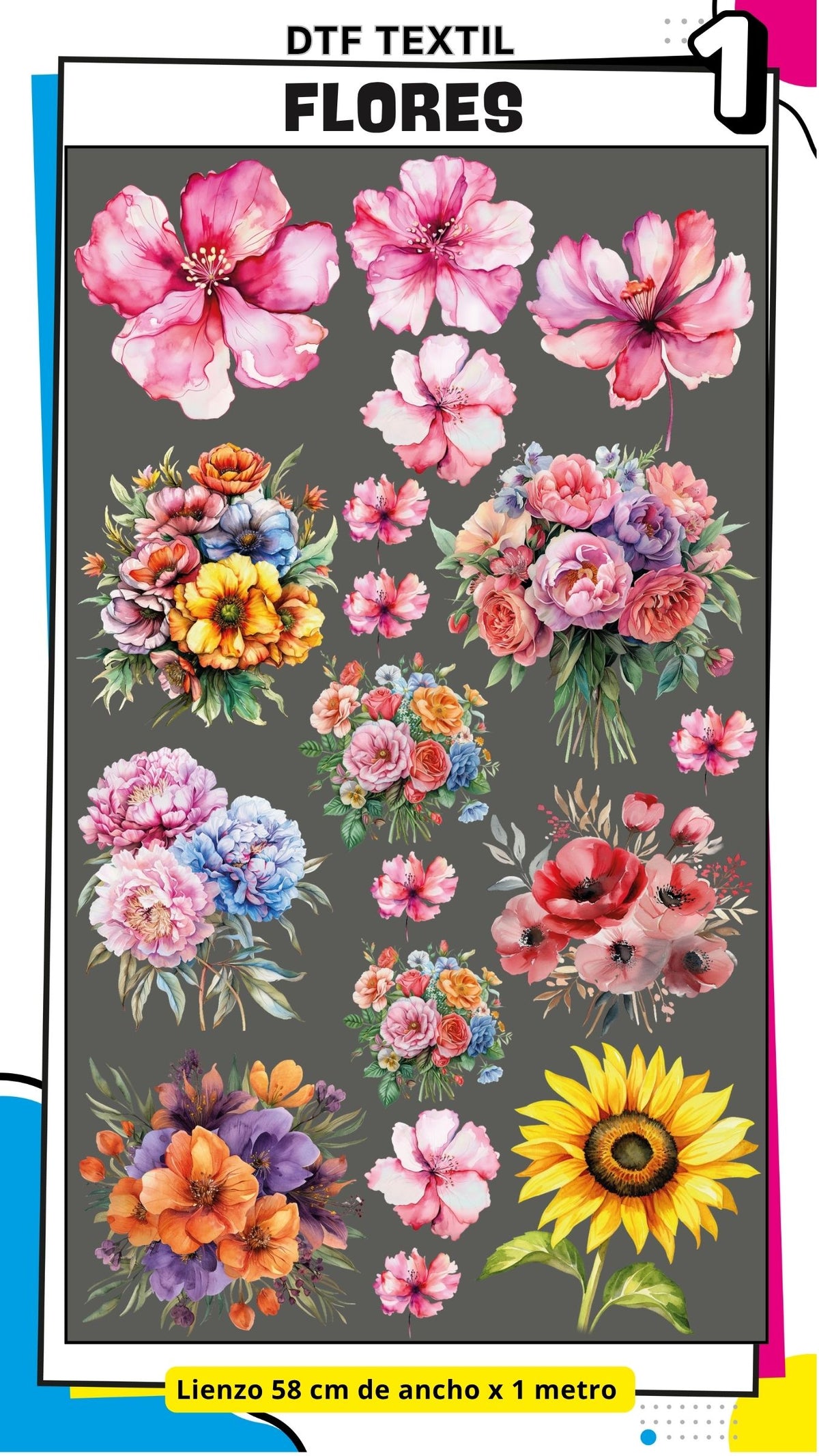 Lienzo Textil FLORES