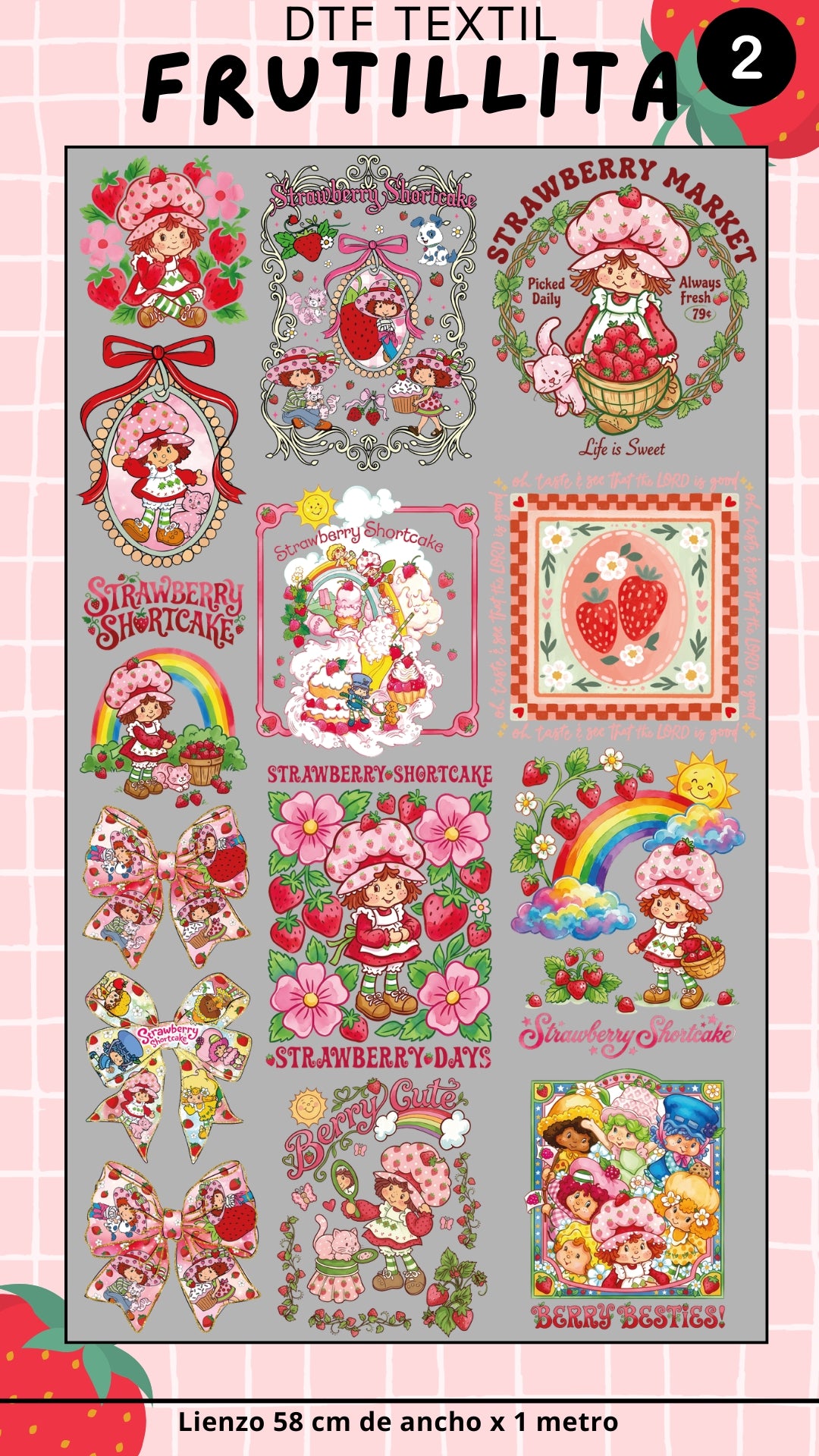 Lienzo TEXTIL Frutillita