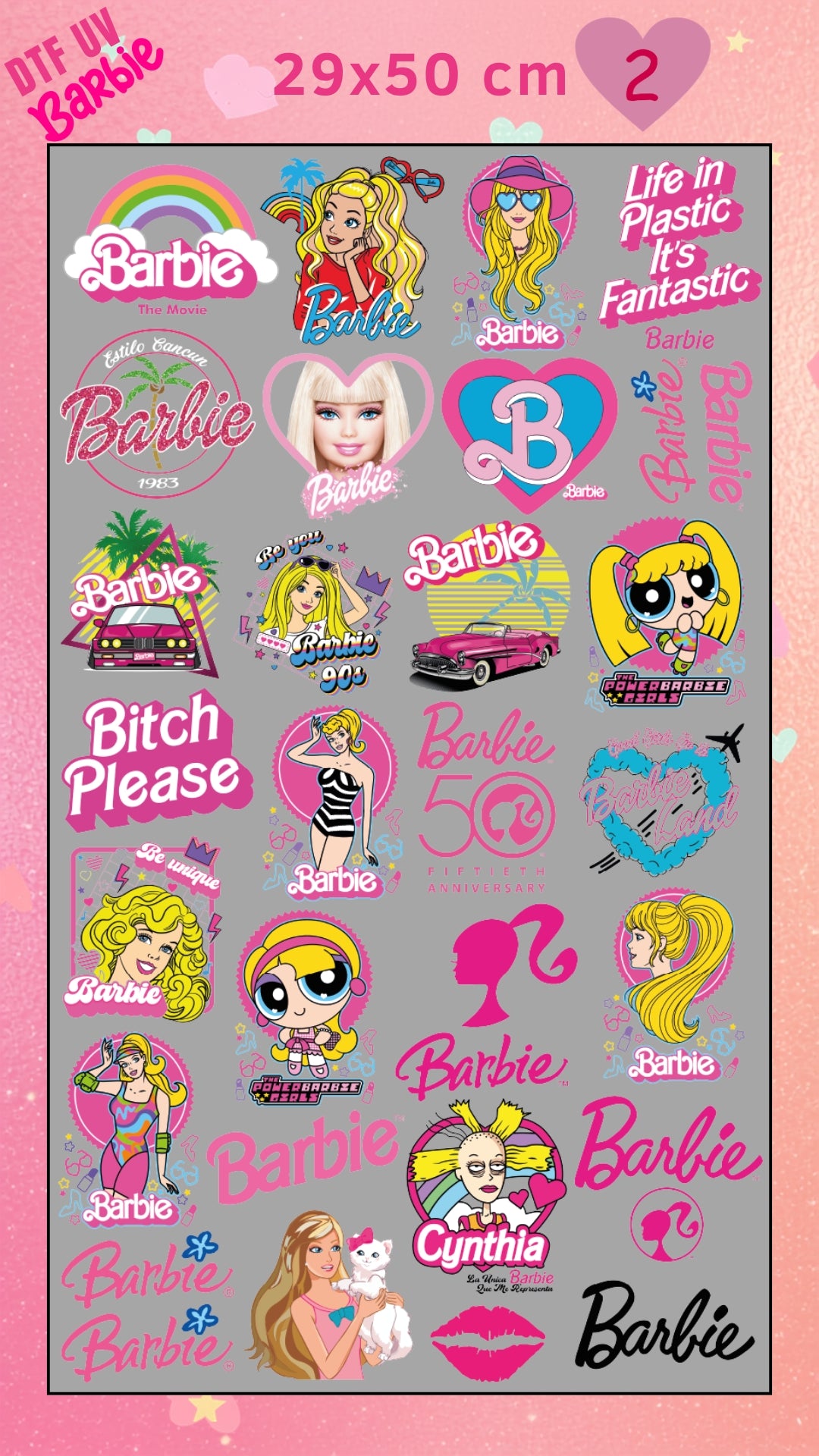 Lienzo UV Barbie