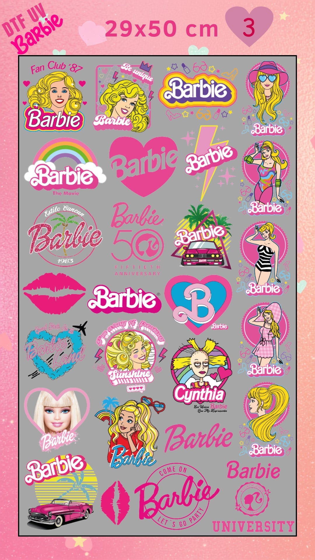 Lienzo UV Barbie