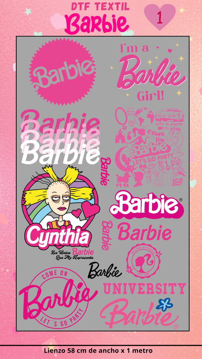 Lienzo TEXTIL BARBIE