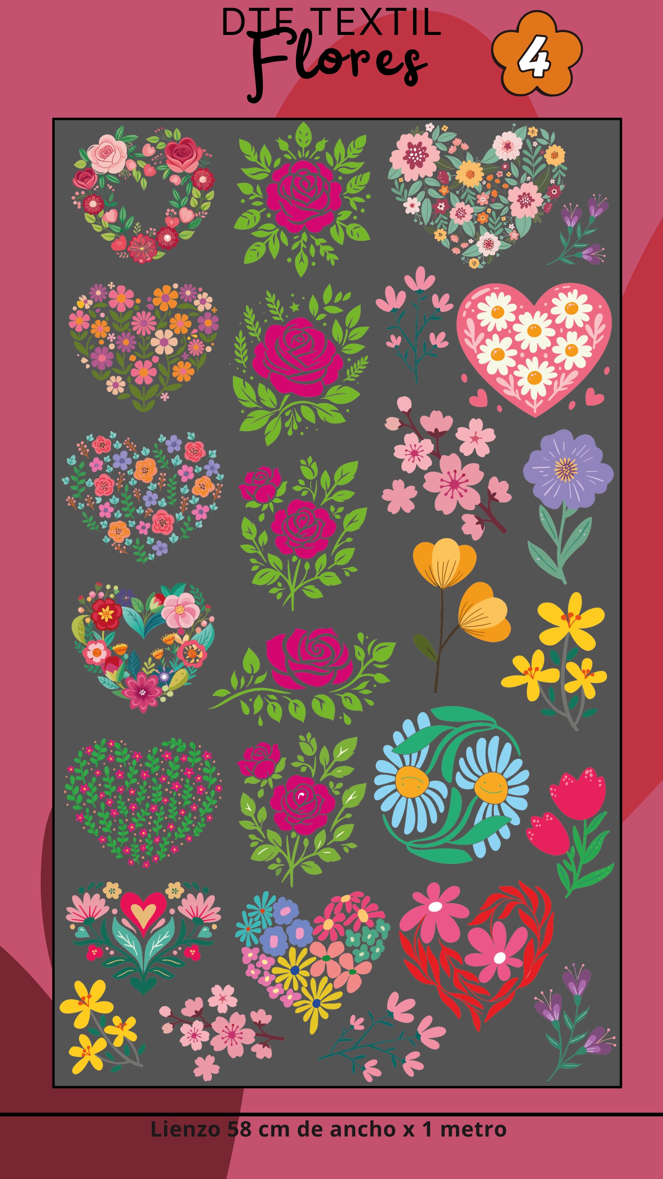 Lienzo Textil FLORES