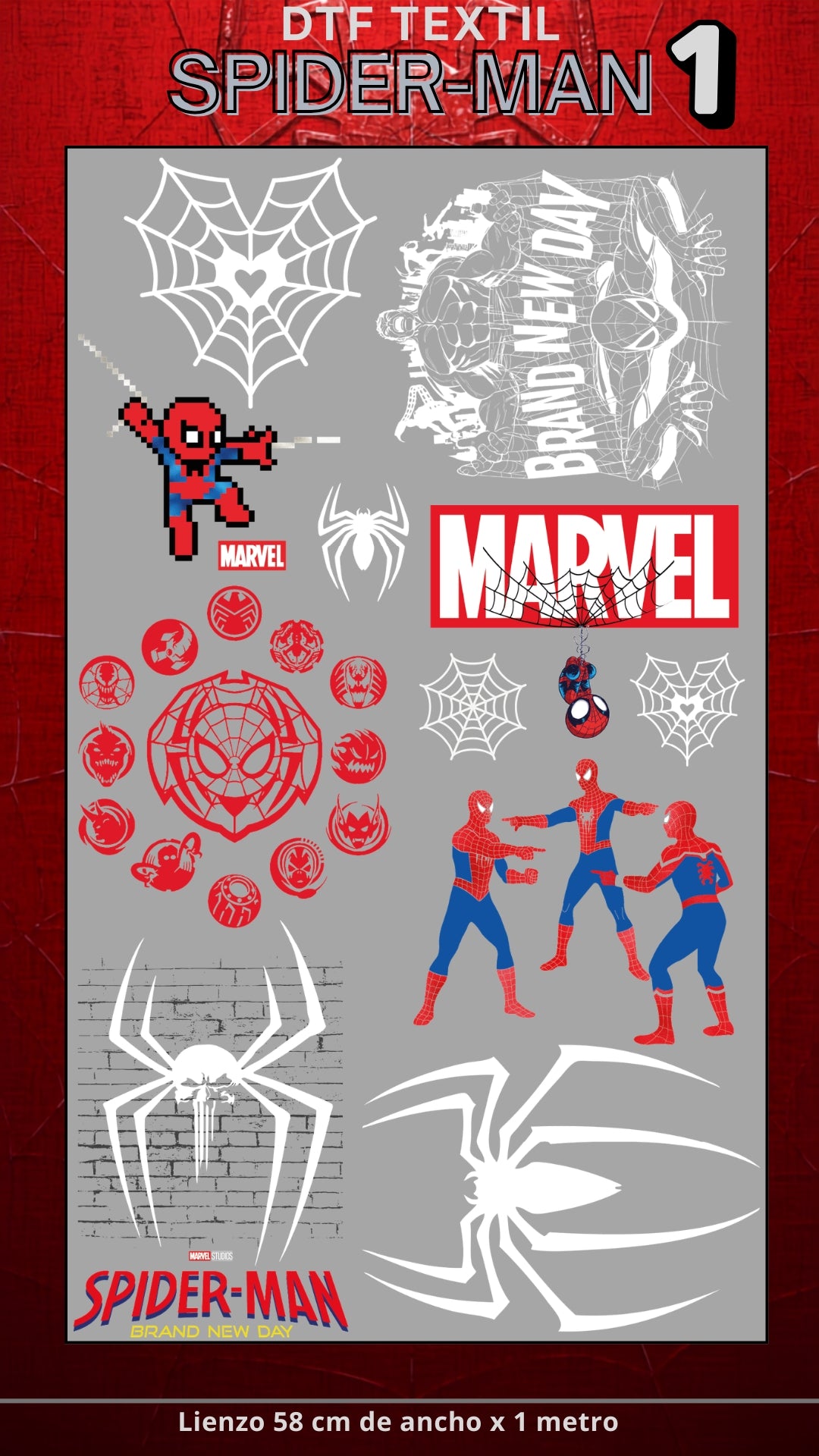 Lienzo TEXTIL Spider-man