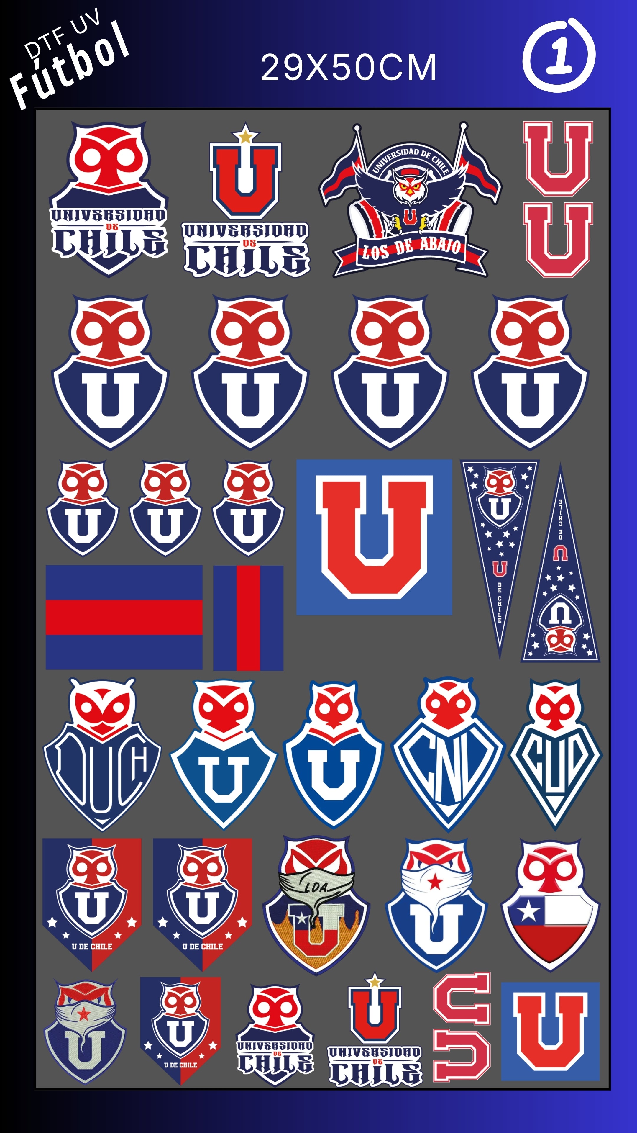 Lienzo UV Fútbol chile 1
