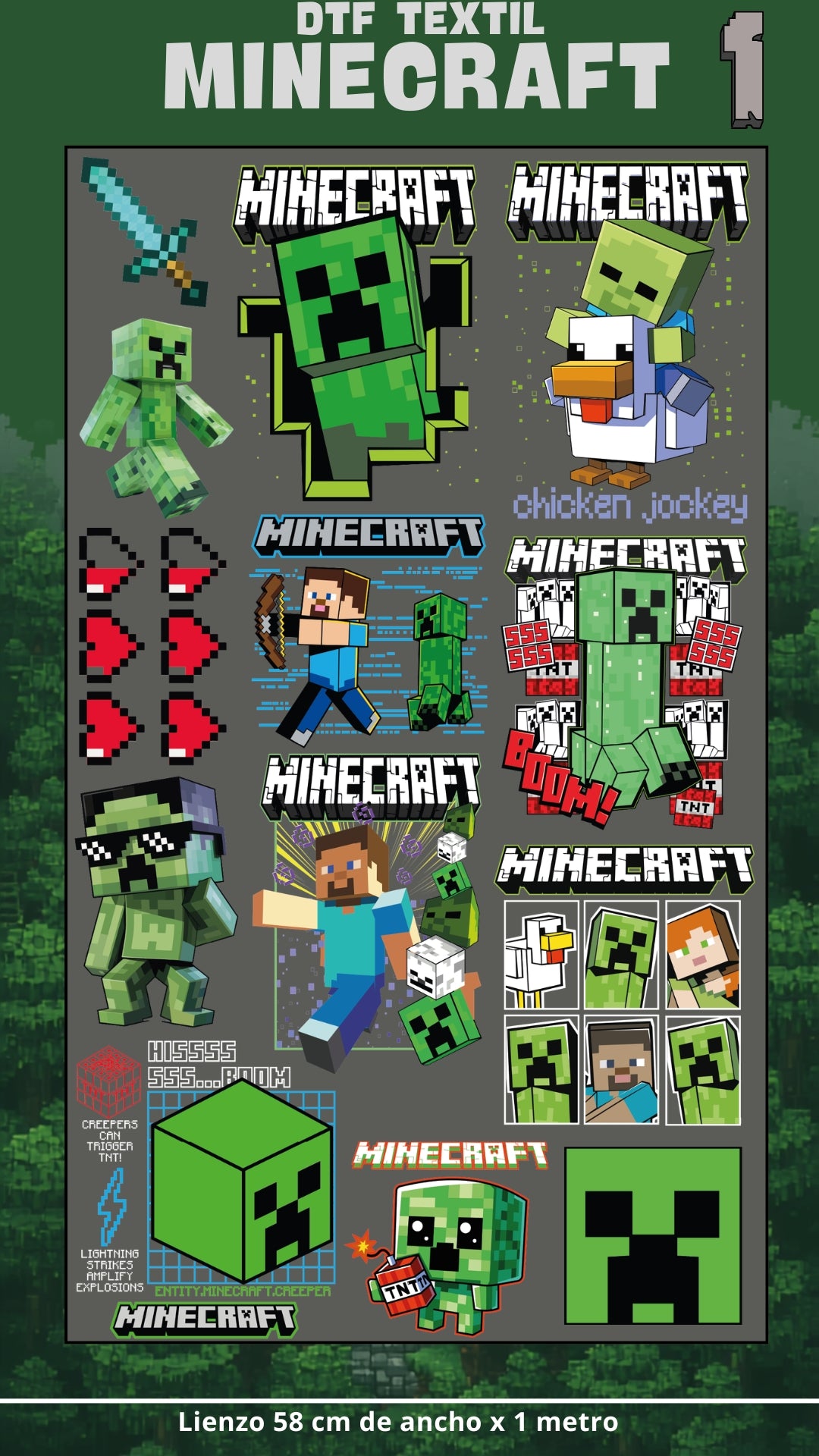 Lienzo TEXTIL Minecratf