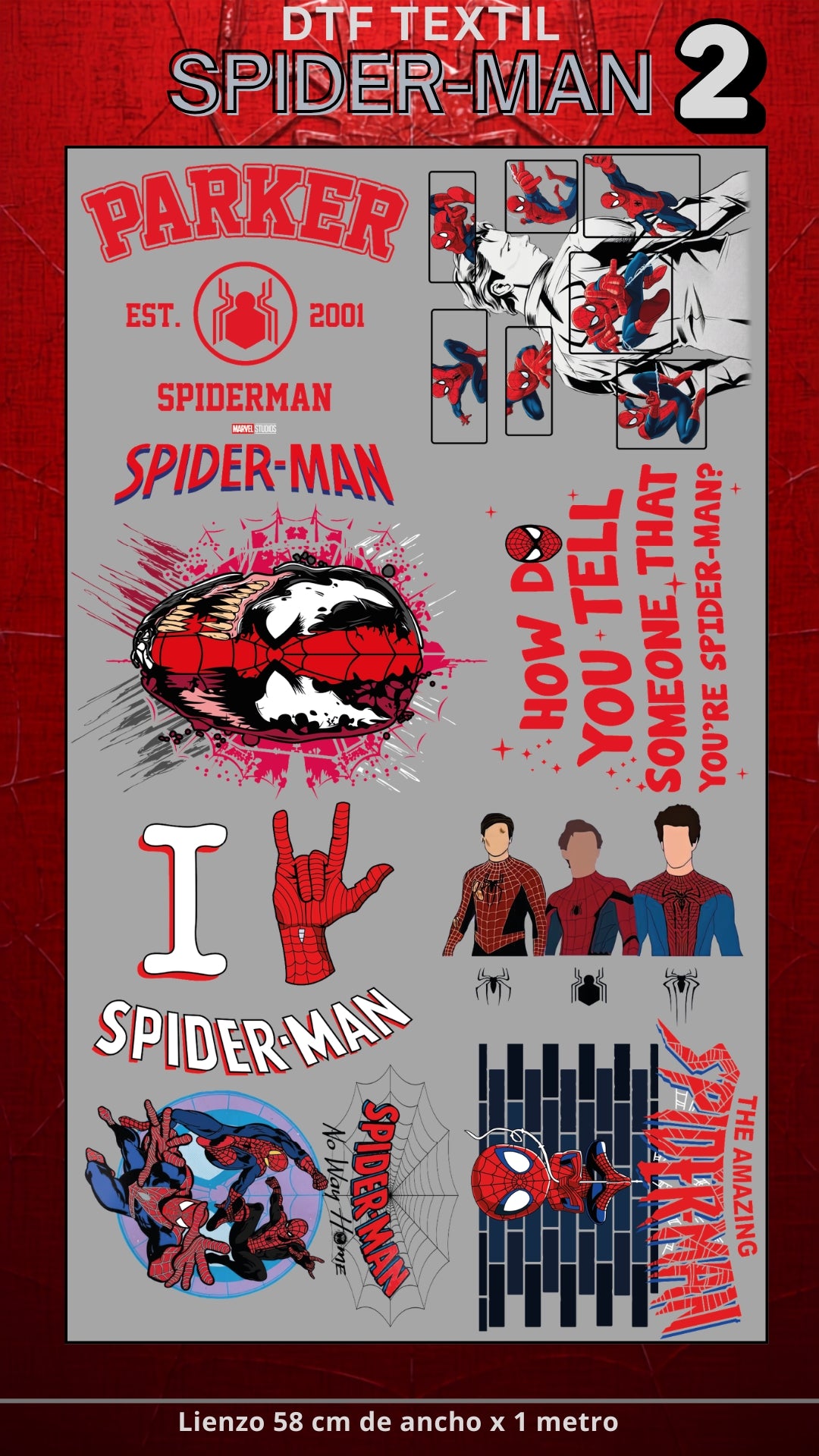 Lienzo TEXTIL Spider-man