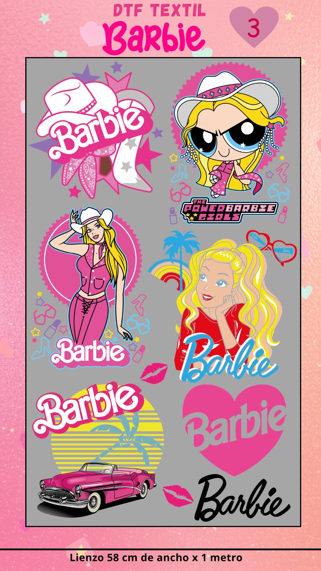 Lienzo TEXTIL BARBIE