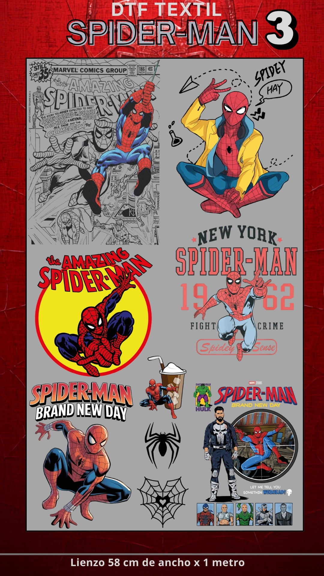 Lienzo TEXTIL Spider-man