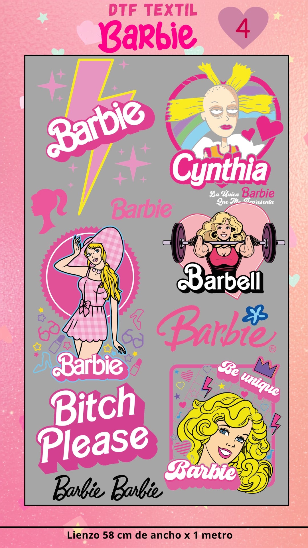 Lienzo TEXTIL BARBIE