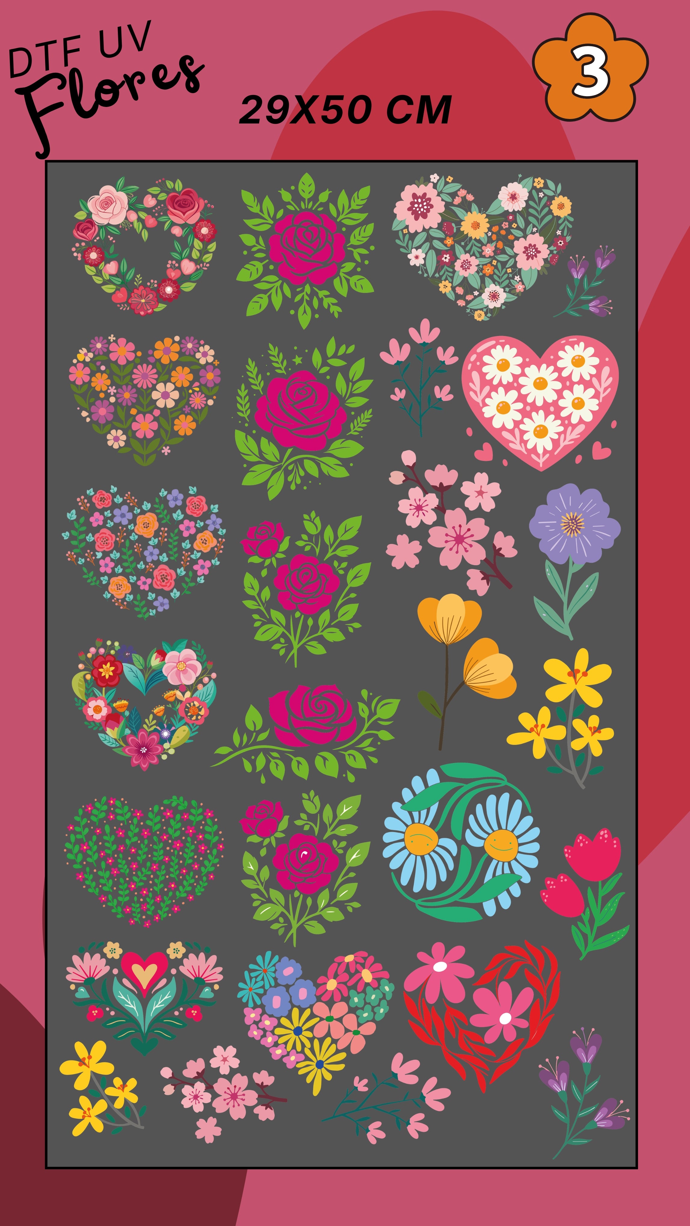 Lienzo UV FLORES
