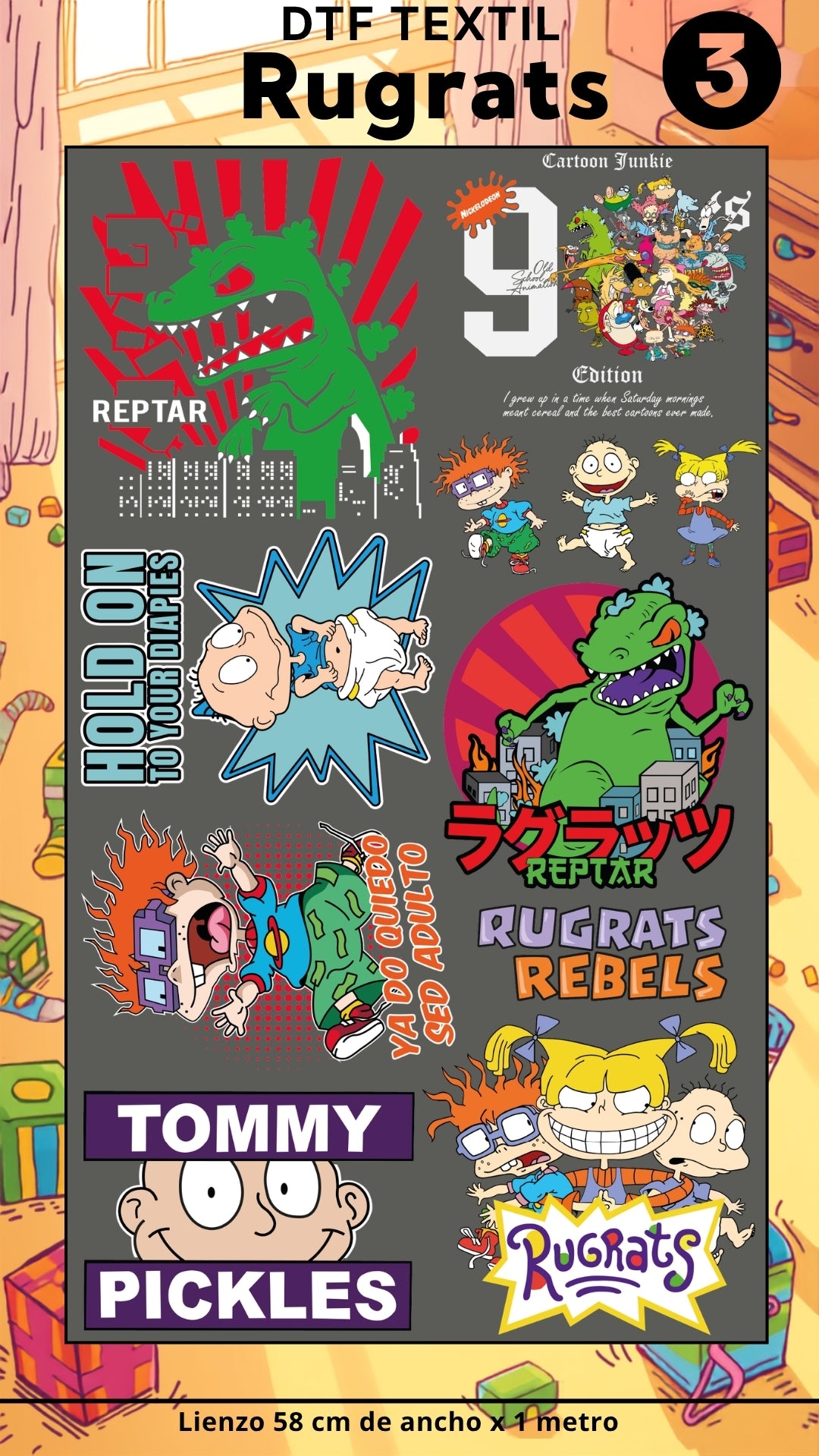 Lienzo TEXTIL Rugrats