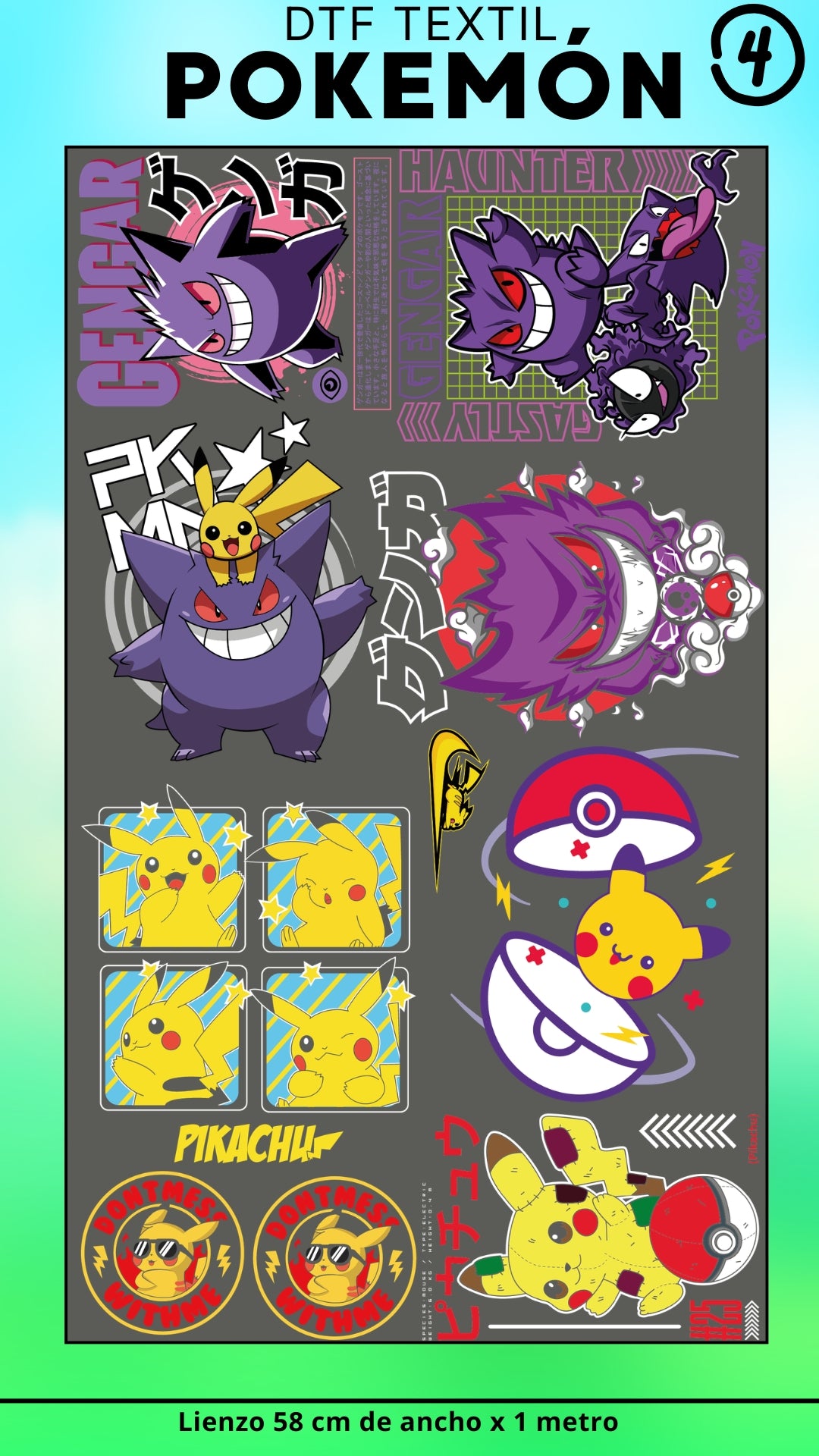 Lienzo TEXTIL POKEMON
