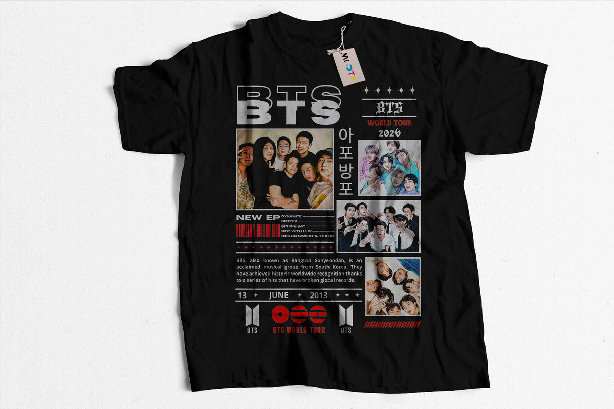 Polera BTS Collage Tour 2026