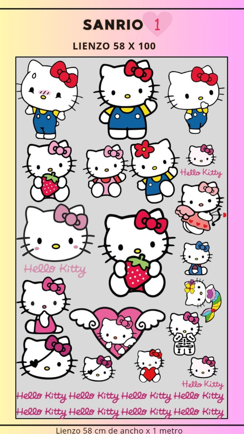 Lienzo textil Sanrio diseno 1