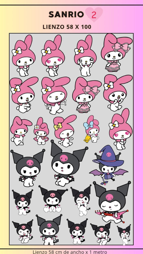 Lienzo textil Sanrio diseno 2