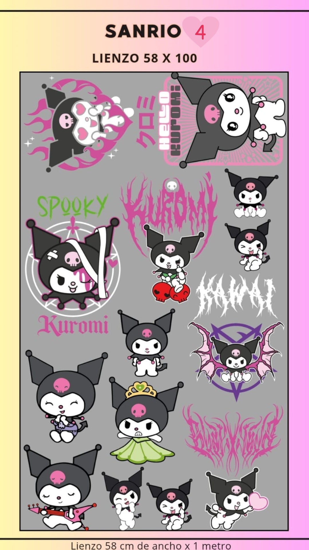 Lienzo textil Sanrio diseno 4