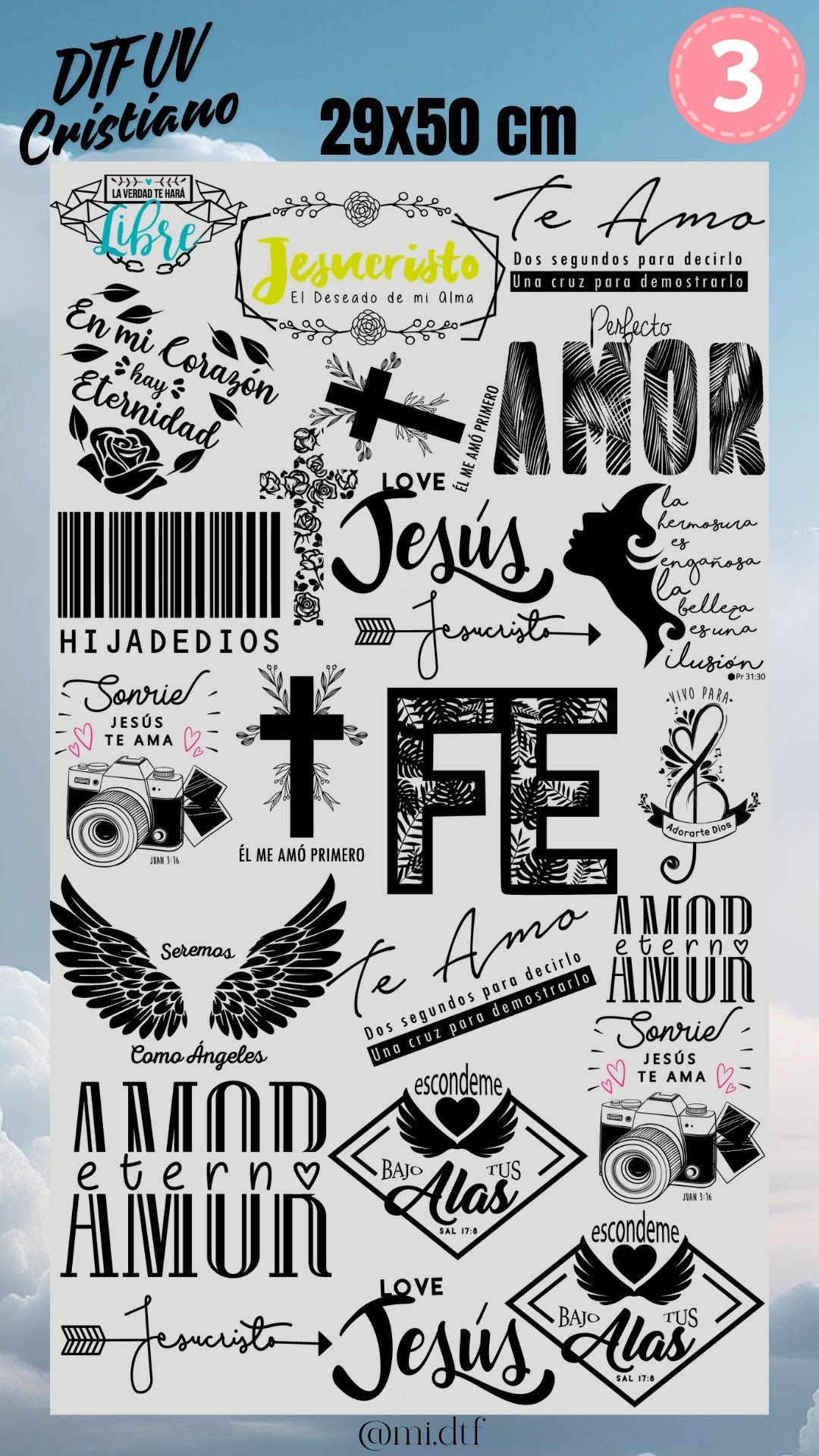 Lienzo UV cristiano diseno 3
