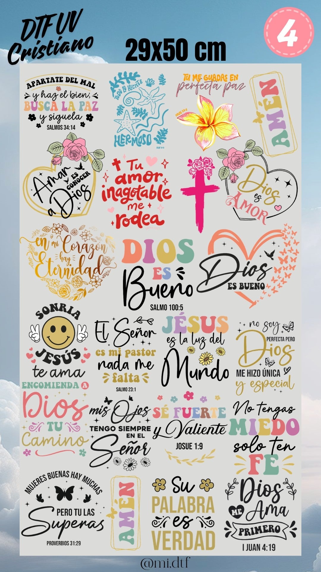 Lienzo UV cristiano diseno 4