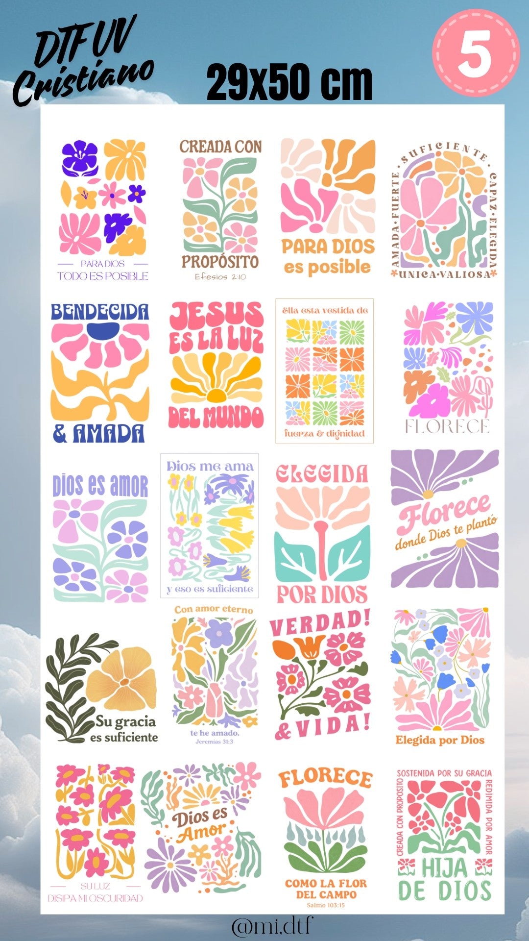 Lienzo UV cristiano diseno 5